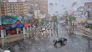 中豐路環南路口(環南路往東路口分隔島號誌桿)